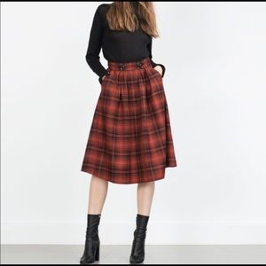Zara Plaid skirt size small